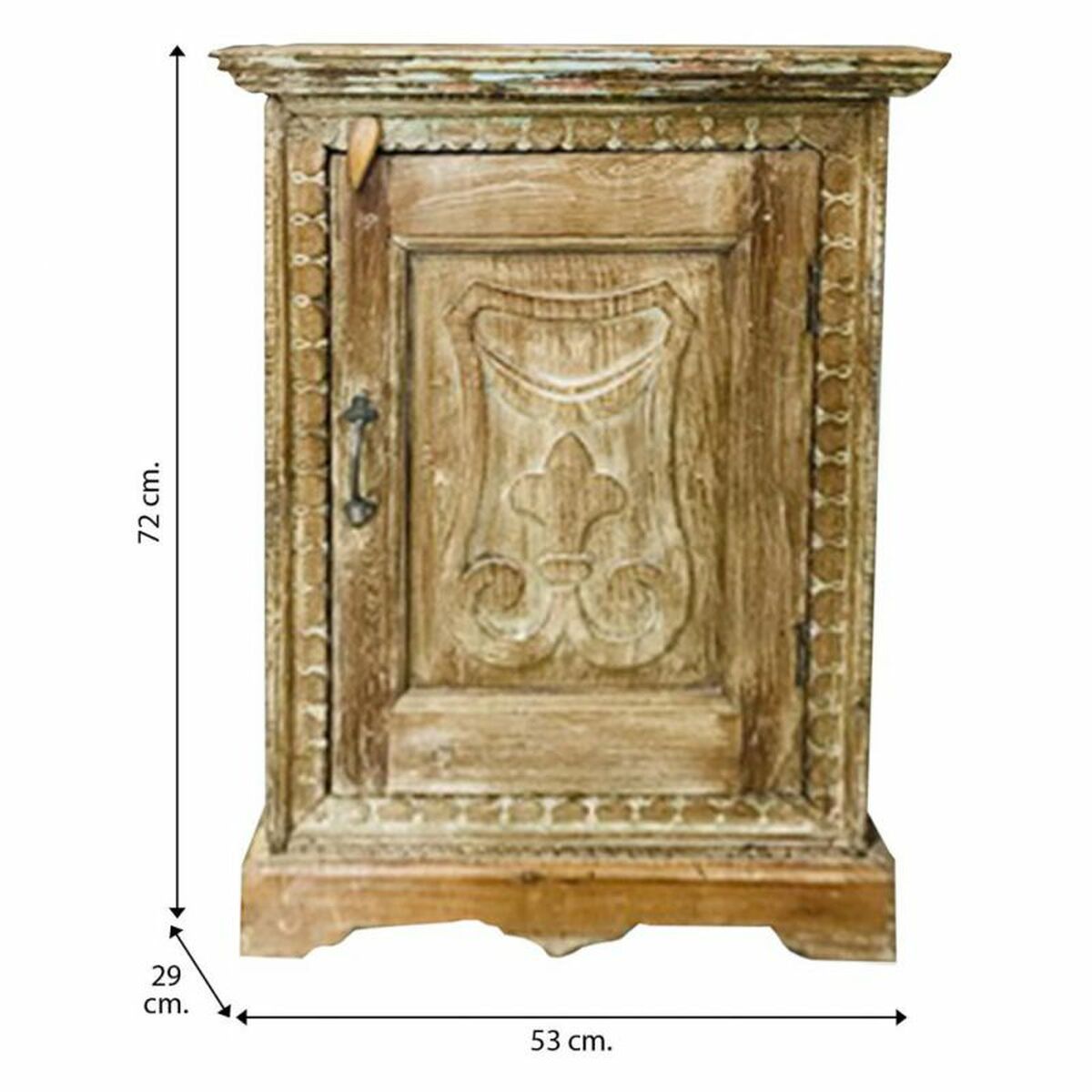 Nočna Omarica Alexandra House Living Rjava 29 x 72 x 53 cm